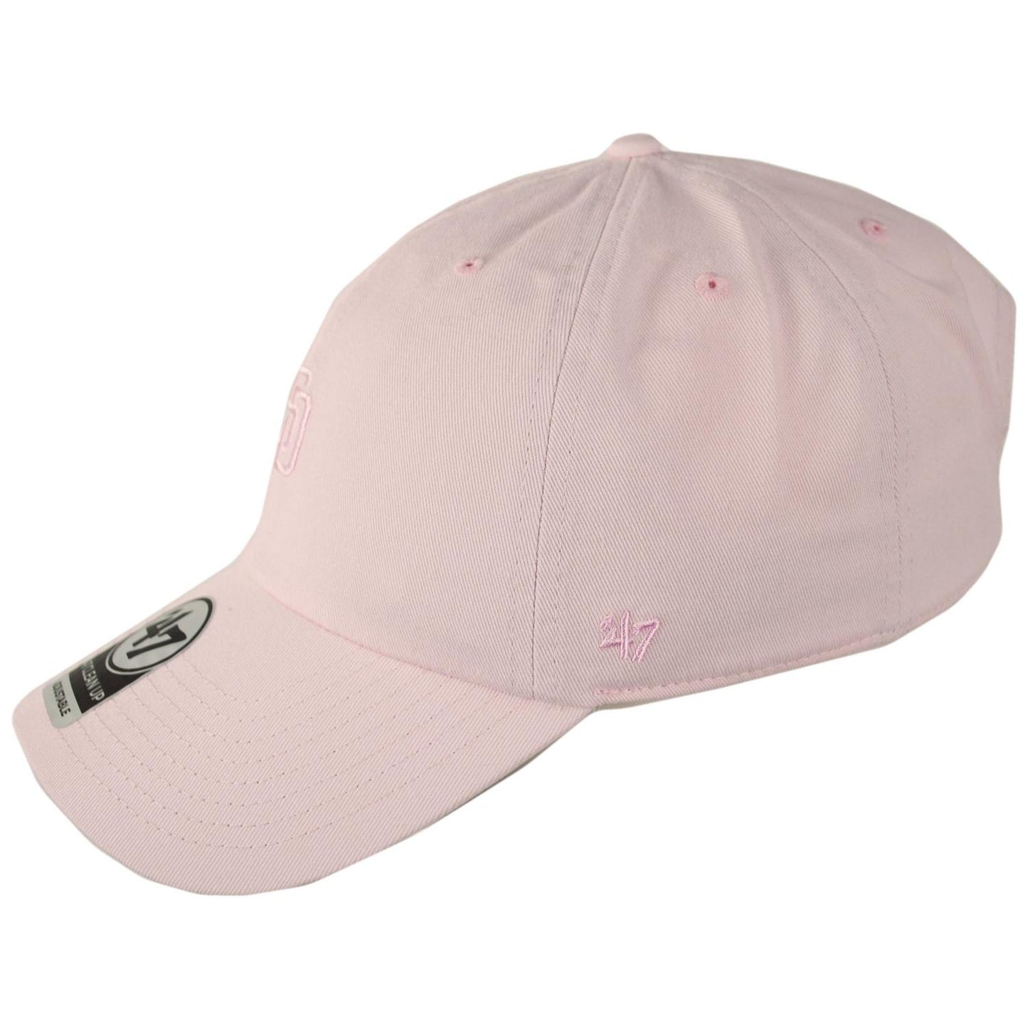 47 Brand | San Diego Padres MLB Tonal Base Runner Clean Up Strapback Baseball Cap Dad Hat | 204431 | profile | DIGITAL PINK