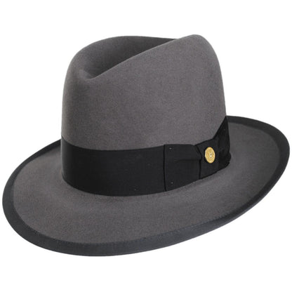 Stetson | Stetsonian B 160th Edition 6X Fur Felt Shapeable Open Crown Fedora Hat | 130755 | lsmone | CARIBOU