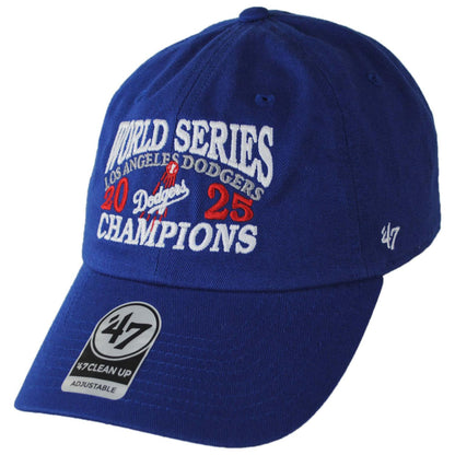 47 Brand | World Series Champs Los Angeles Dodgers MLB Clean Up Strapback Baseball Cap Dad Hat | 203059 | lead | ROYAL
