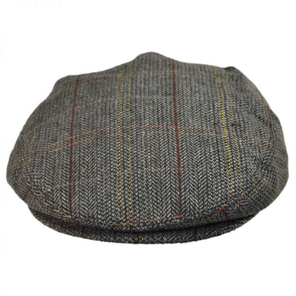 Jaxon Hats | Tweed Wool Blend Ivy Cap | 167752 | front | BROWN/GREY
