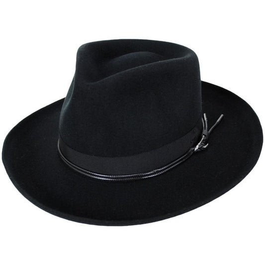 Bailey 1922 | Bastien Polished Elite Wool Felt Fedora Hat | 133309 | lead | BLACK