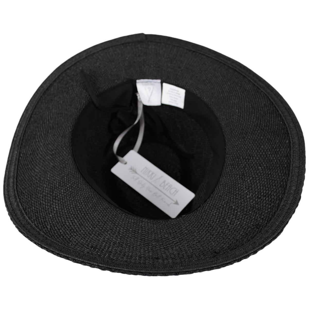 NIKKI BEACH | Zendaya Toyo Straw Fedora Hat | 102664 | under | BLACK