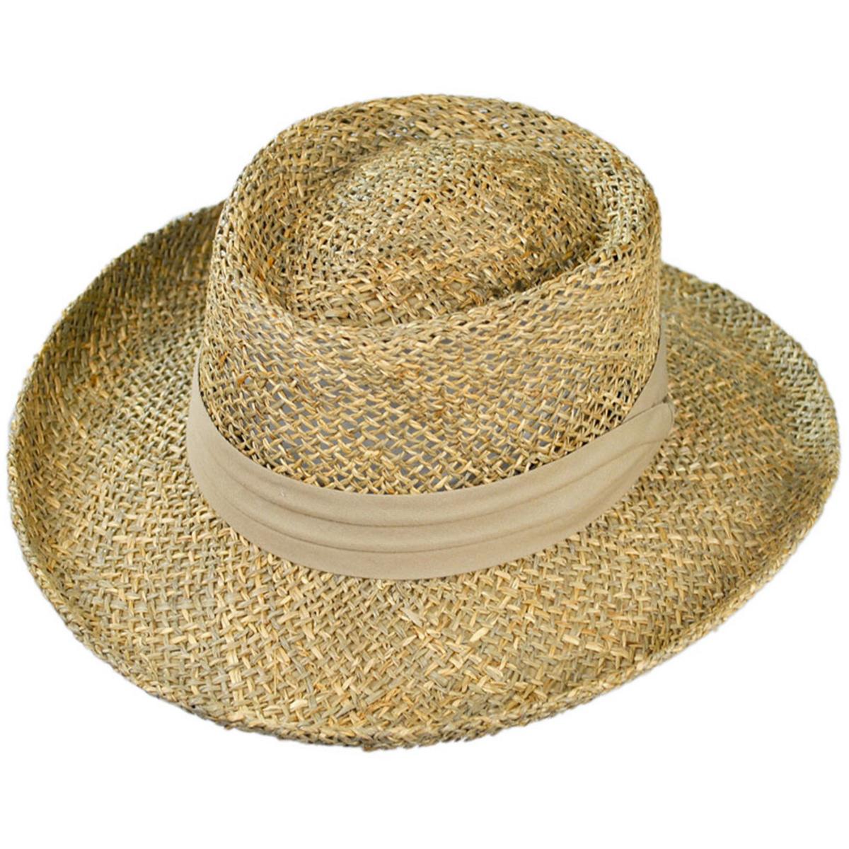 Jaxon Hats | Wholesale Pebble Beach Seagrass Straw Gambler Hat B2B Pre-Pack | B2B129907 | lead | SEAGRASS