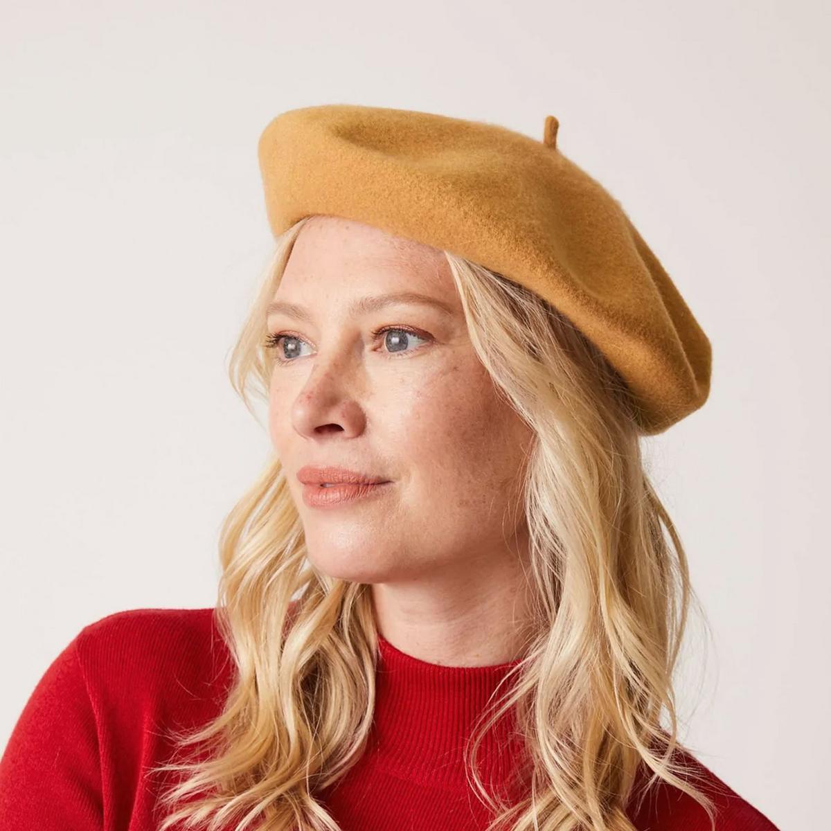 Parkhurst | Classic Wool Beret | 151124 | lsfone | CORNFIELD
