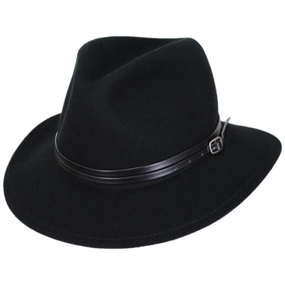 Bailey 1922 | Bair Crushable Wool LiteFelt Fedora Hat | 130103 | lead | BLACK