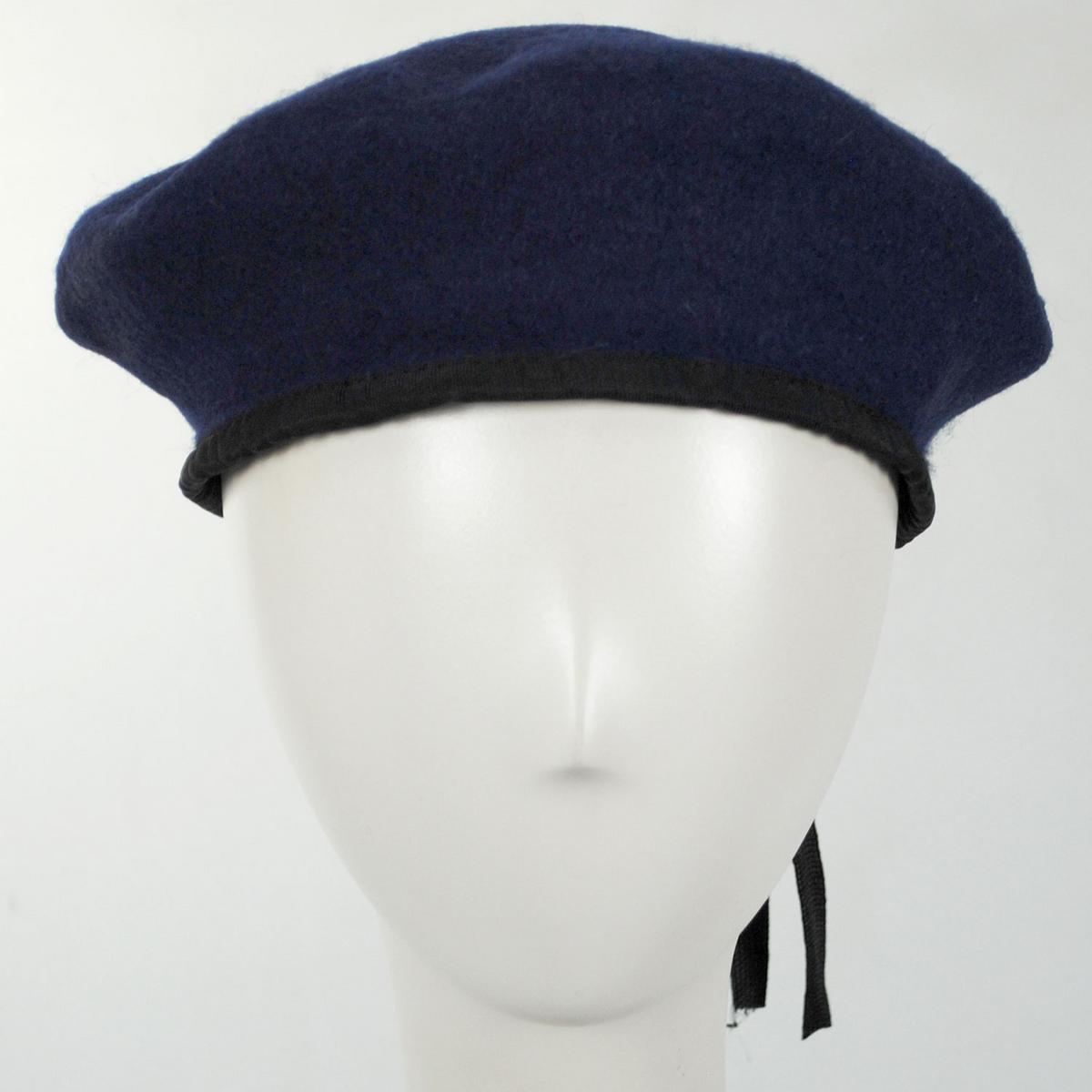 Village Hat Shop | Wool Military Beret | 152540 | front | NAVY BLUE