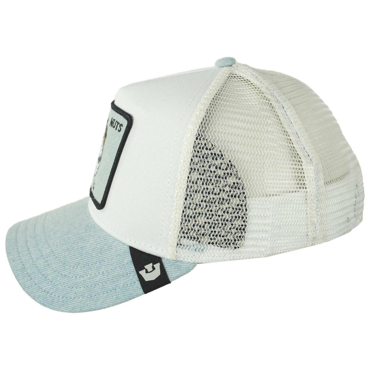 Goorin Bros | Denim Nuts Mesh Trucker Snapback Baseball Cap | 200847 | profile | LIGHT DENIM
