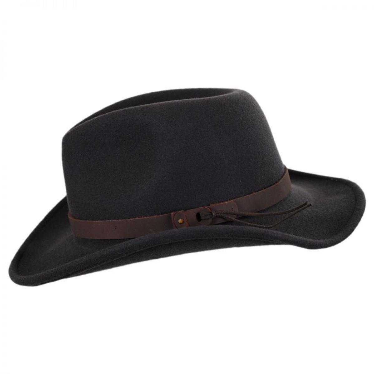 Bailey Western | Caliber Crushable Wool LiteFelt Western Hat | 130186 | profile | BASALT