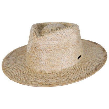 BRIXTON HATS | Marcos Palm Straw Fedora Hat | 104036 | lead | NATURAL