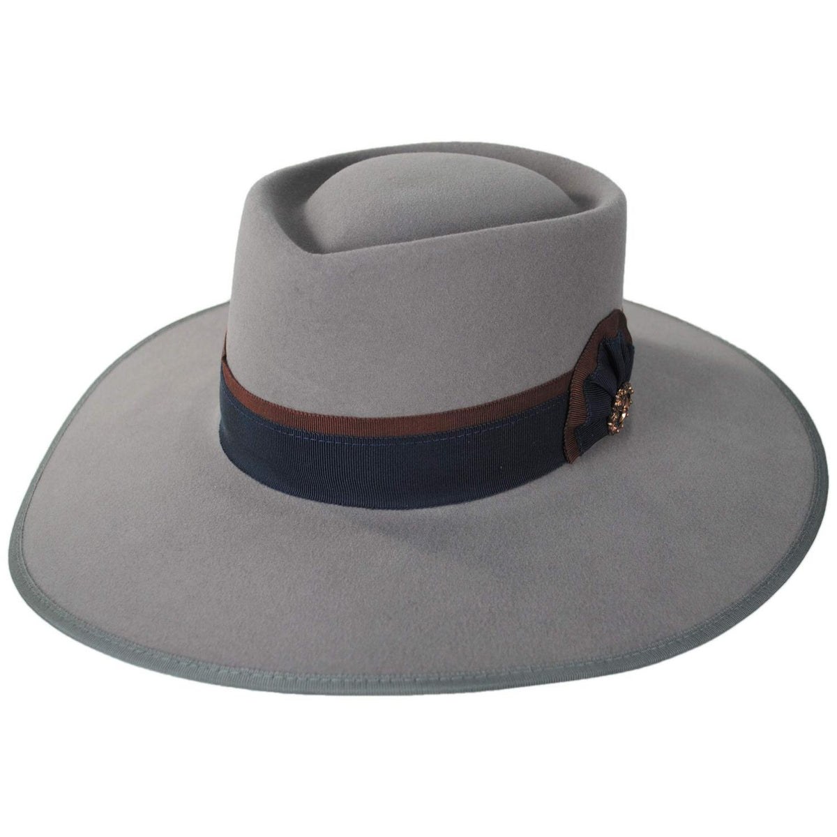 Renegade | Cowpuncher Wool and Angora Felt Gambler Hat | 100810 | lead | GUNMETAL