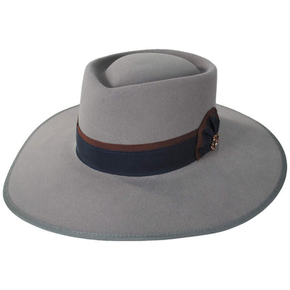 Renegade | Cowpuncher Wool and Angora Felt Gambler Hat | 100810 | lead | GUNMETAL