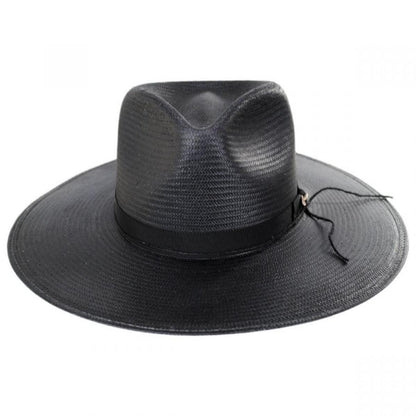 Stetson | JW Marshall Shantung Straw Western Hat | 127017 | front | BLACK