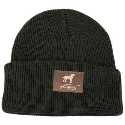 Columbia Sportswear | PHG Patch Acrylic Knit Cuffed Beanie Hat | 500748 | lead | SURPLUS GREEN