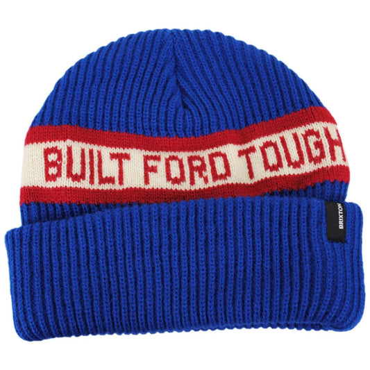 BRIXTON HATS | Ford Built Tough Acrylic Knit Beanie Hat | 502732 | lead | FORD BLUE