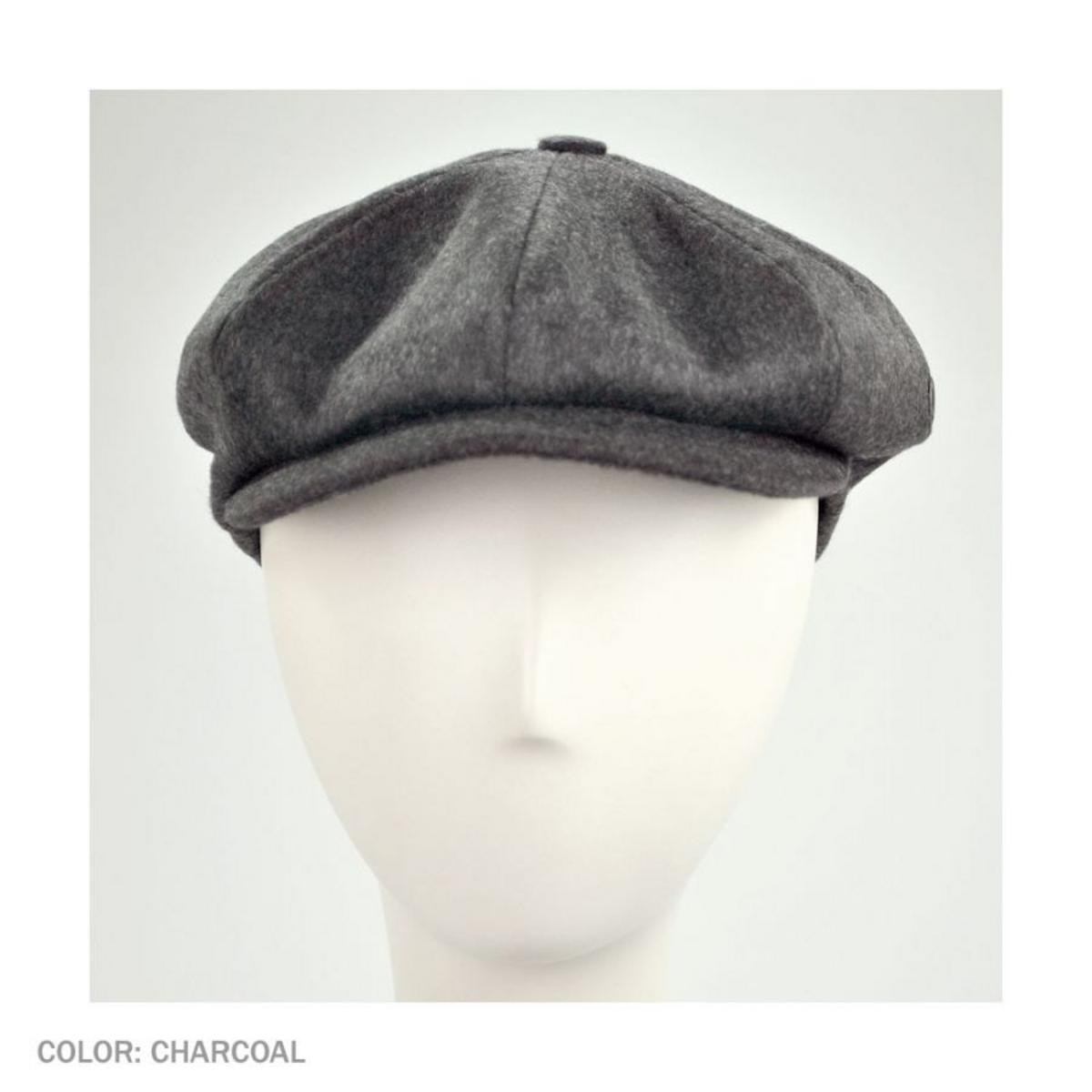 City Sport Caps |  Loden Wool Newsboy Cap | 175010 | front | CHARCOAL