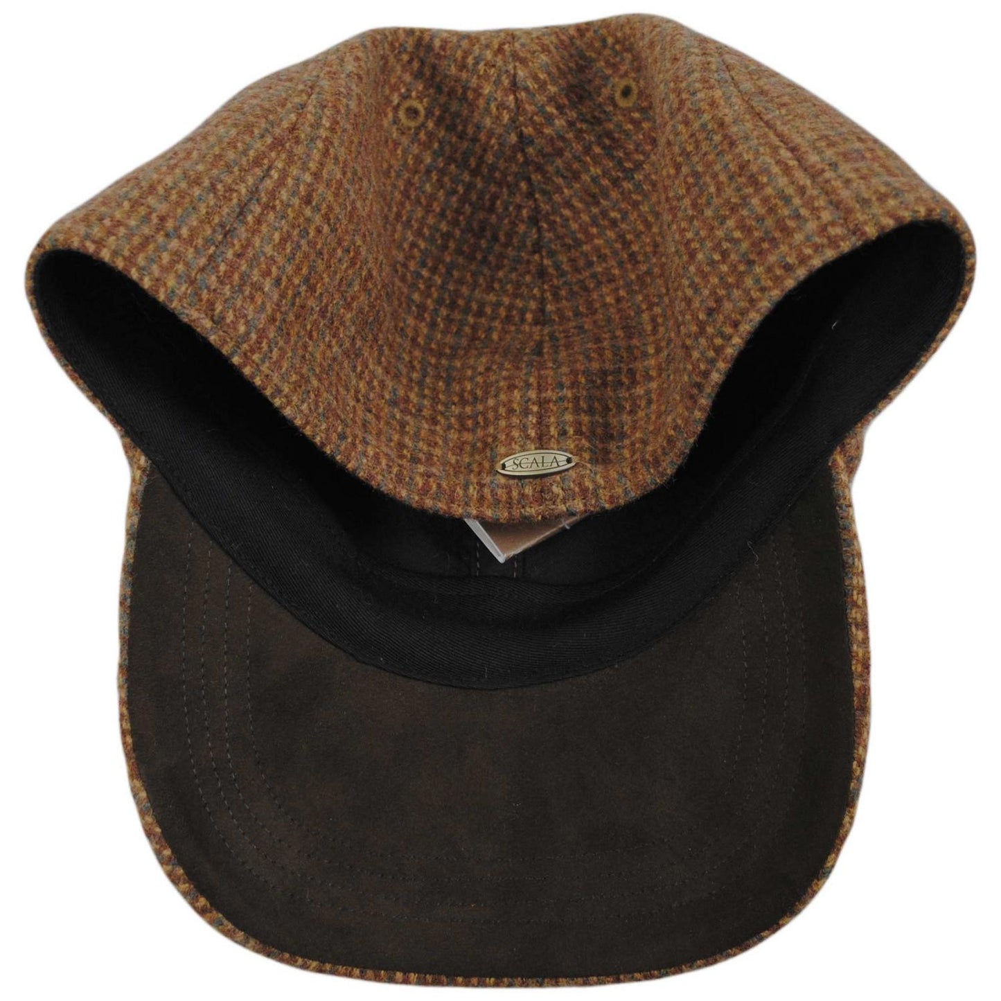 Scala | Adam Tweed Wool Blend Fitted Baseball Cap | 200185 | under | AMBER