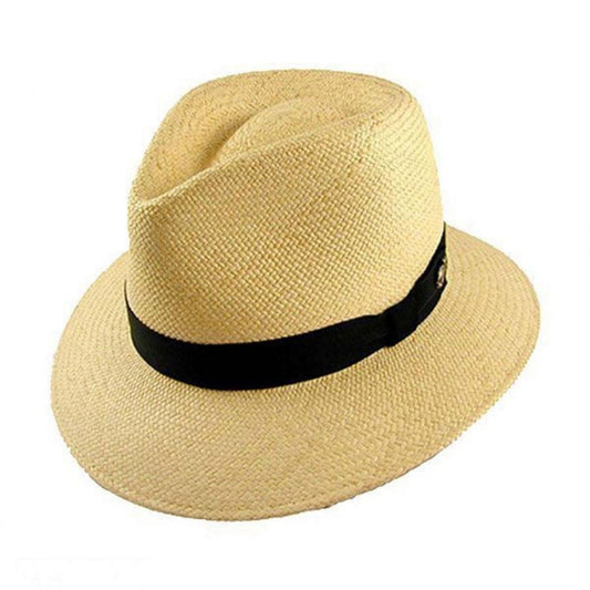 Bailey 1922 | Brooks Panama Straw Fedora Hat | 127815 | lead | NATURAL