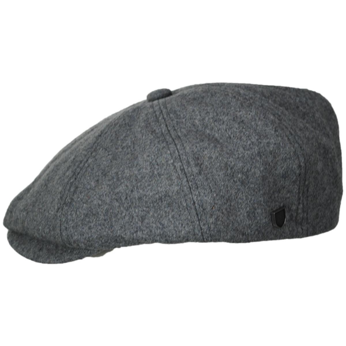 BRIXTON HATS | Brood Melton Wool Newsboy Cap | 161575 | profile | DARK HEATHER GREY/WASHED NAVY