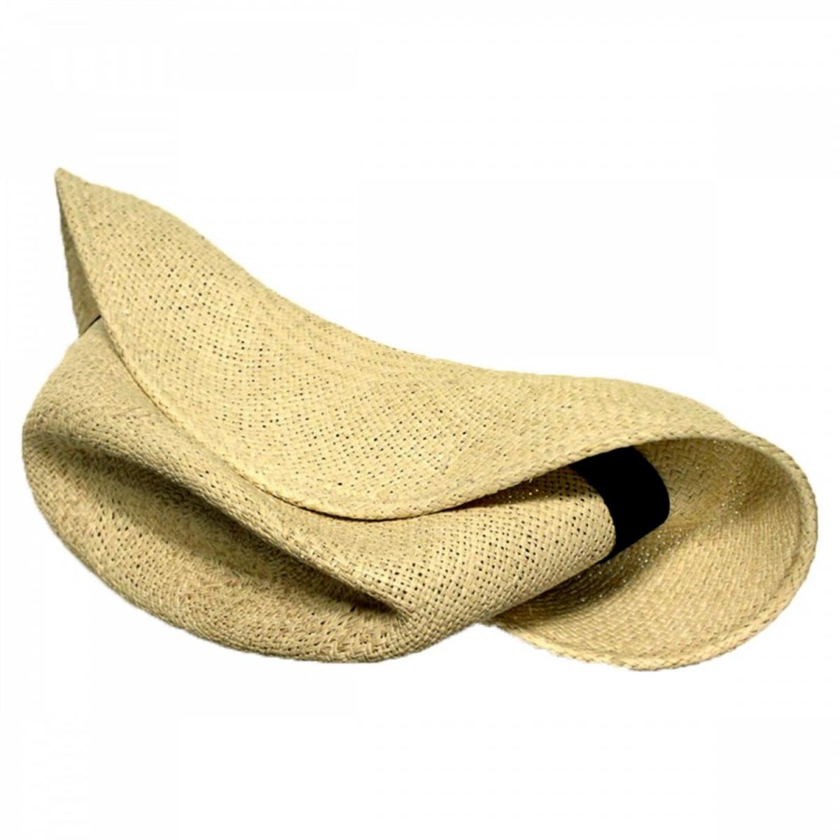 San Francisco Hat Co. | Folding Panama Straw Fedora Hat | 401610 | detailone | NATURAL