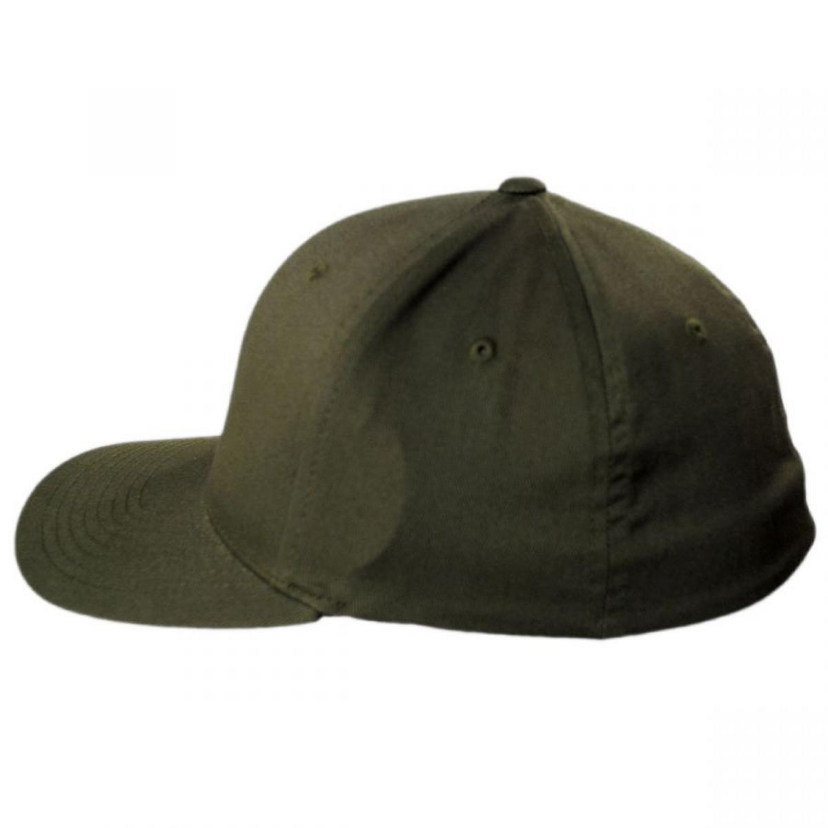Flexfit | Combed Twill MidPro Flexfit Fitted Baseball Cap | 221502 | profile | OLIVE