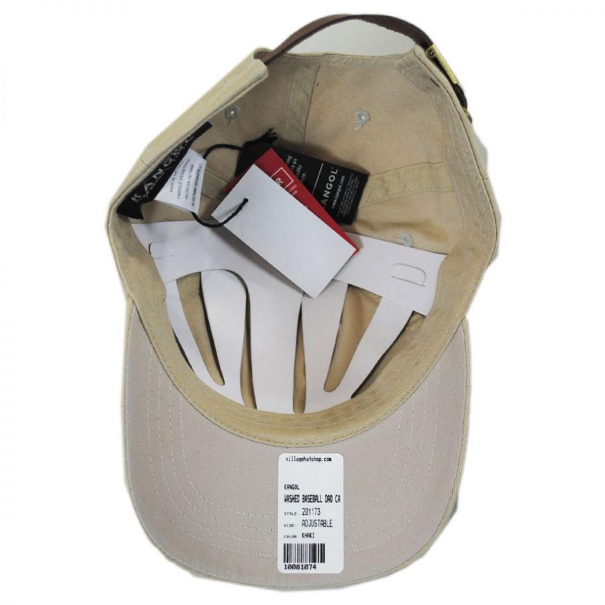 Kangol | Washed Cotton Strapback Baseball Cap Dad Hat | 201173 | under | KHAKI