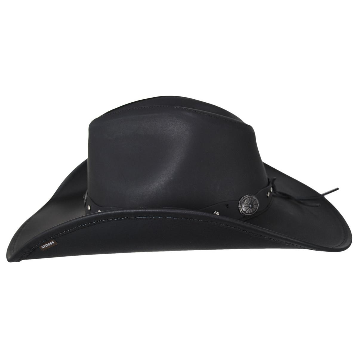 Stetson | Roxbury Leather Western Hat | 141000 | profile | BLACK