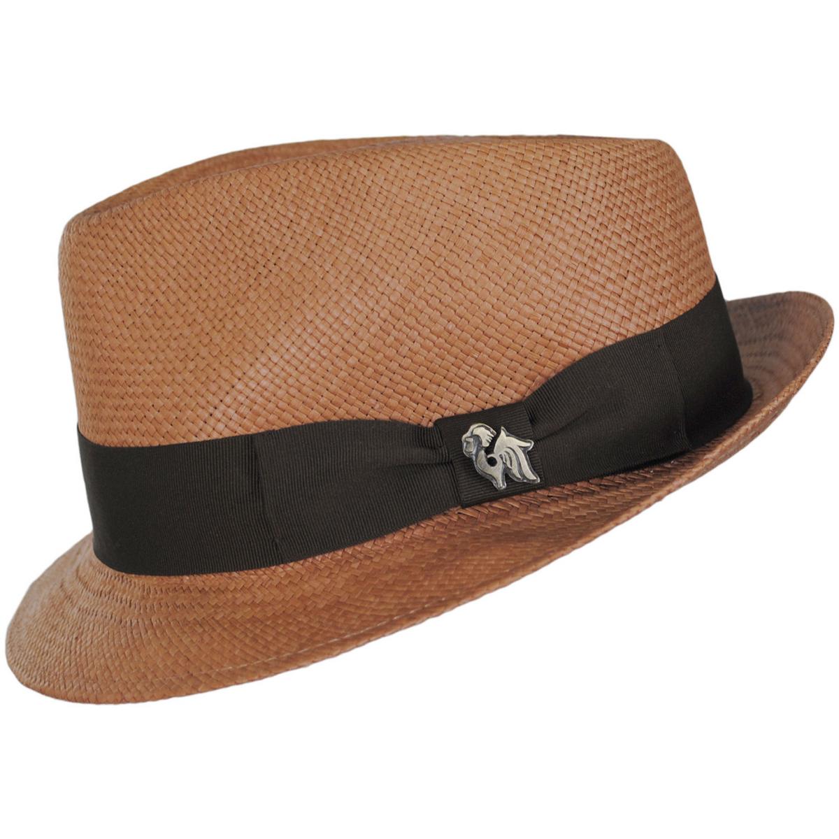 Bigalli | Boston Panama Straw Trilby Fedora Hat | 129202 | profile | PUTTY