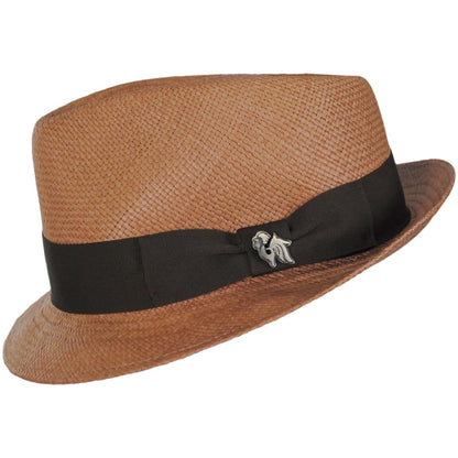 Bigalli | Boston Panama Straw Trilby Fedora Hat | 129202 | profile | PUTTY