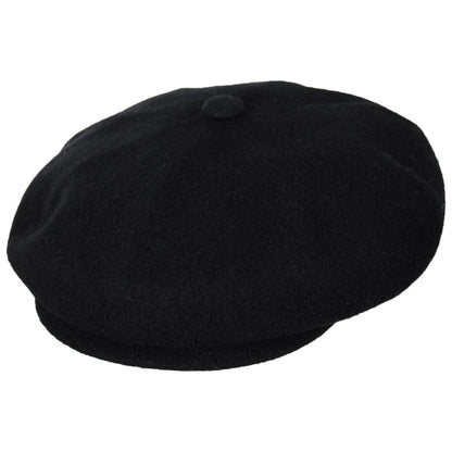 Kangol | Hawker Wool Newsboy Cap | 160943 | lead | BLACK