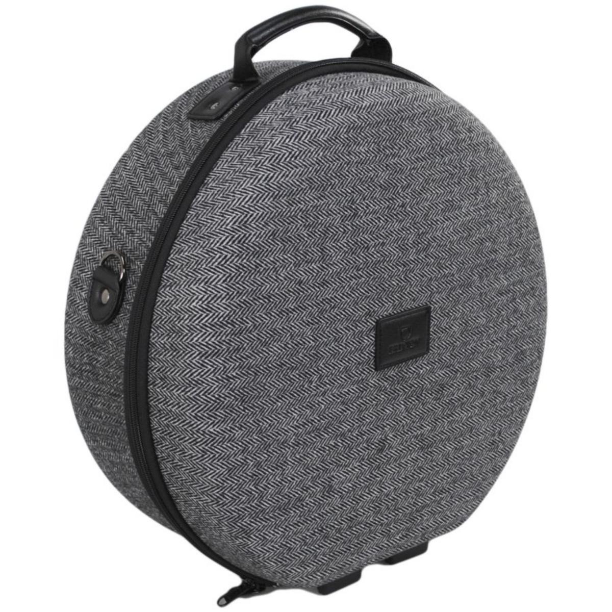 BRIXTON HATS | Done Proper Fedora Hat Travel Case | 601099 | lead | GREY/BLACK