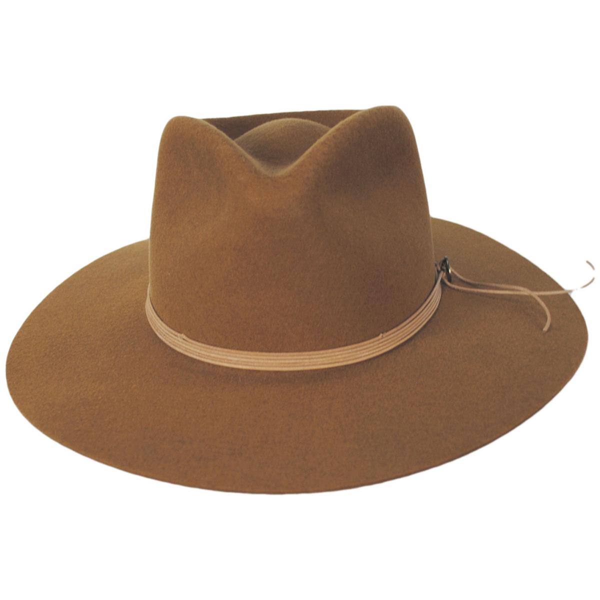 Stetson | Mind's Eye Wool Felt Rancher Fedora Hat | 130739 | front | TOFFEE