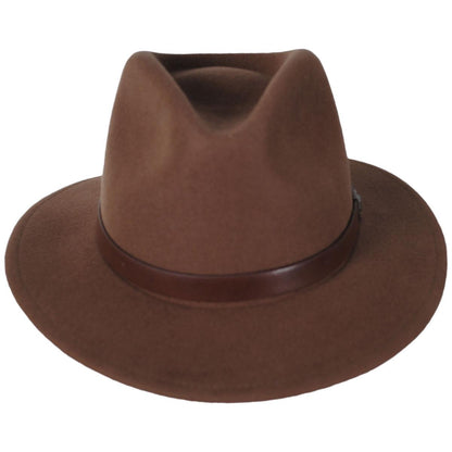 BRIXTON HATS | Messer Wool Felt Fedora Hat - Sepia | 123909SEP | front | SEPIA