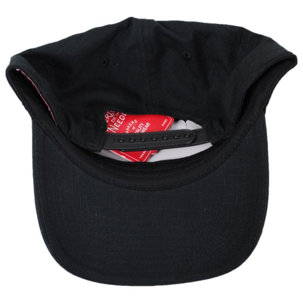 NASA | NASA Surplus Ripstop 5 Panel Mid Pro Cotton Snapback Baseball Cap | 210373 | under | BLACK