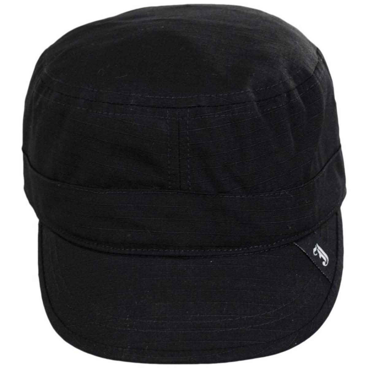 Jaxon Hats | Ripstop Cotton Cadet Cap | 222399 | front | BLACK