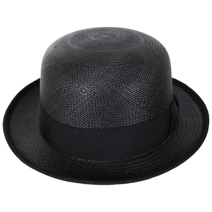 Bailey 1922 | Chaplin Panama Straw Bowler Hat | 127819 | front | BLACK