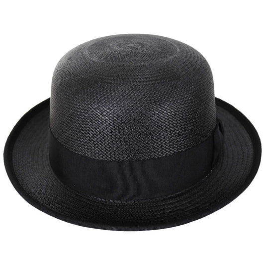 Bailey 1922 | Chaplin Panama Straw Bowler Hat | 127819 | front | BLACK