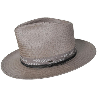Bailey 1922 | Lachlan Raindura Straw Fedora Hat - Taupe | 127875T | profile | TAUPE