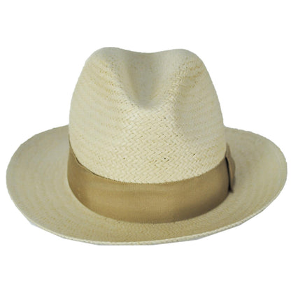 Bailey 1922 | Blixen Sun Raindura Straw Fedora Hat | 127936 | front | TAN