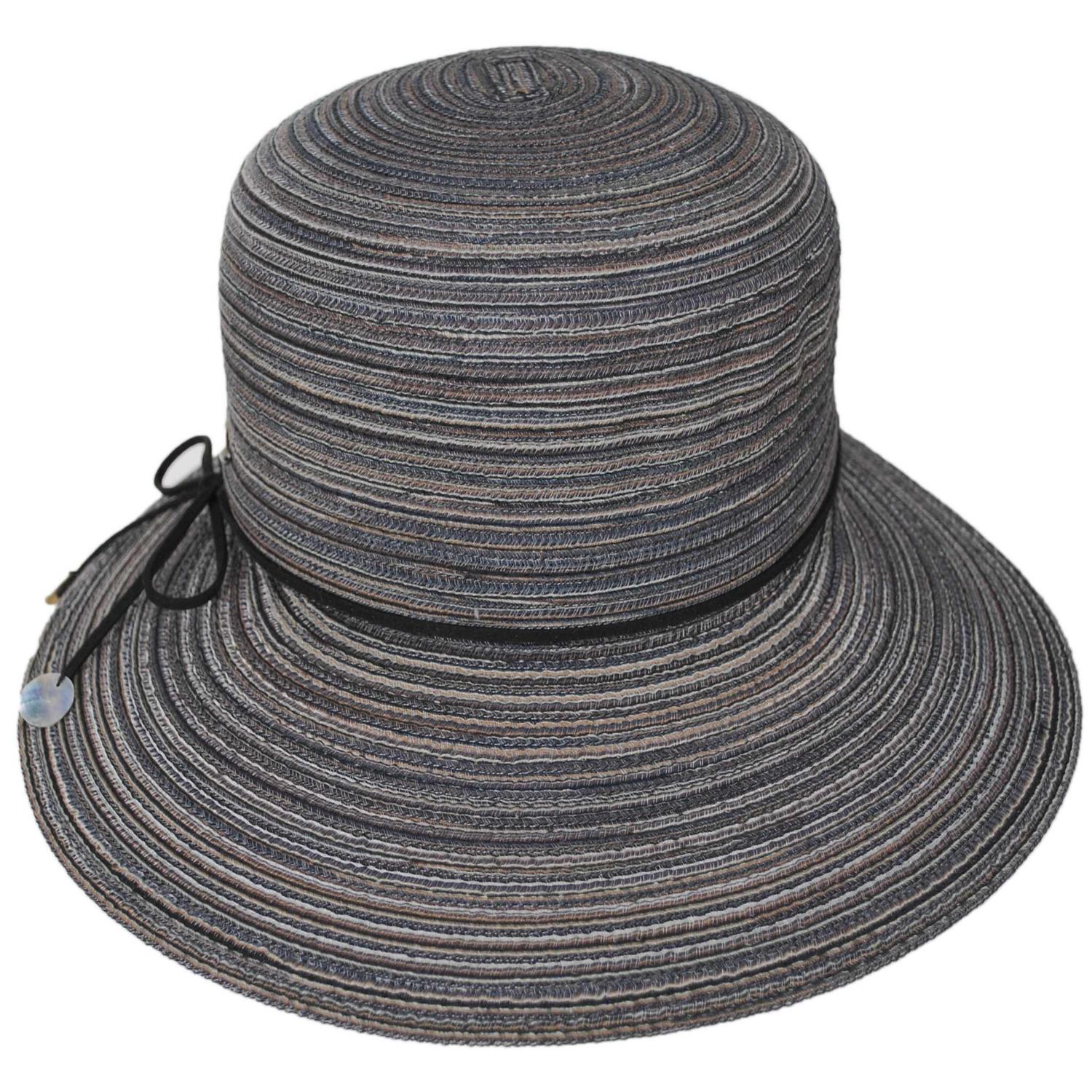 Scala | Teodora Poly Braid Facesaver Cap | 101567 | front | BLACK