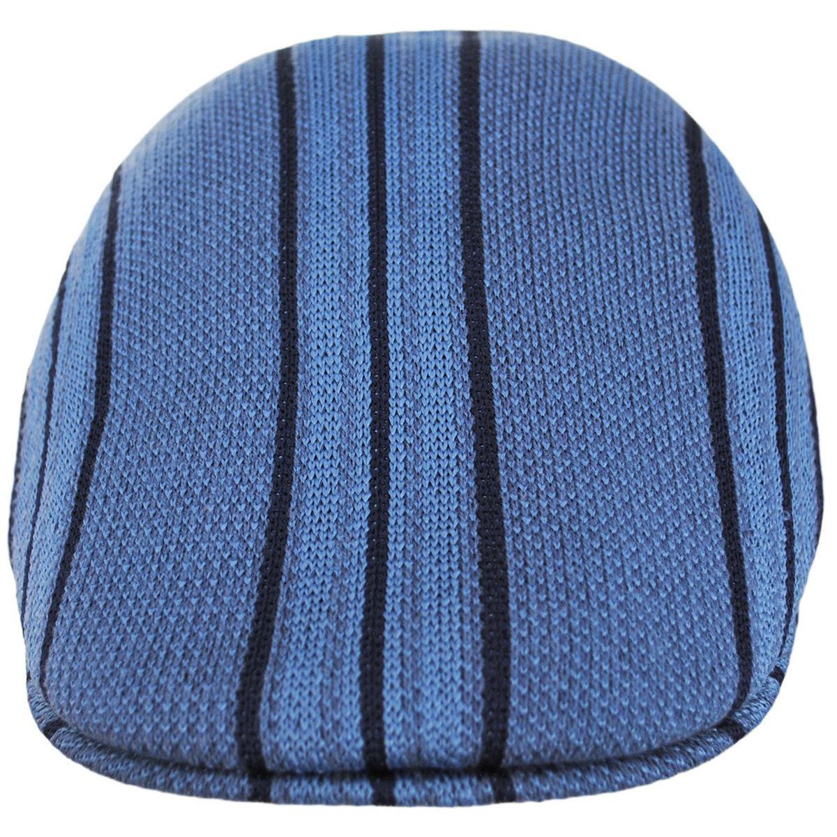 Kangol | Don Stripe 507 Knit Ivy Cap | 161029 | front | DENIM BLUE