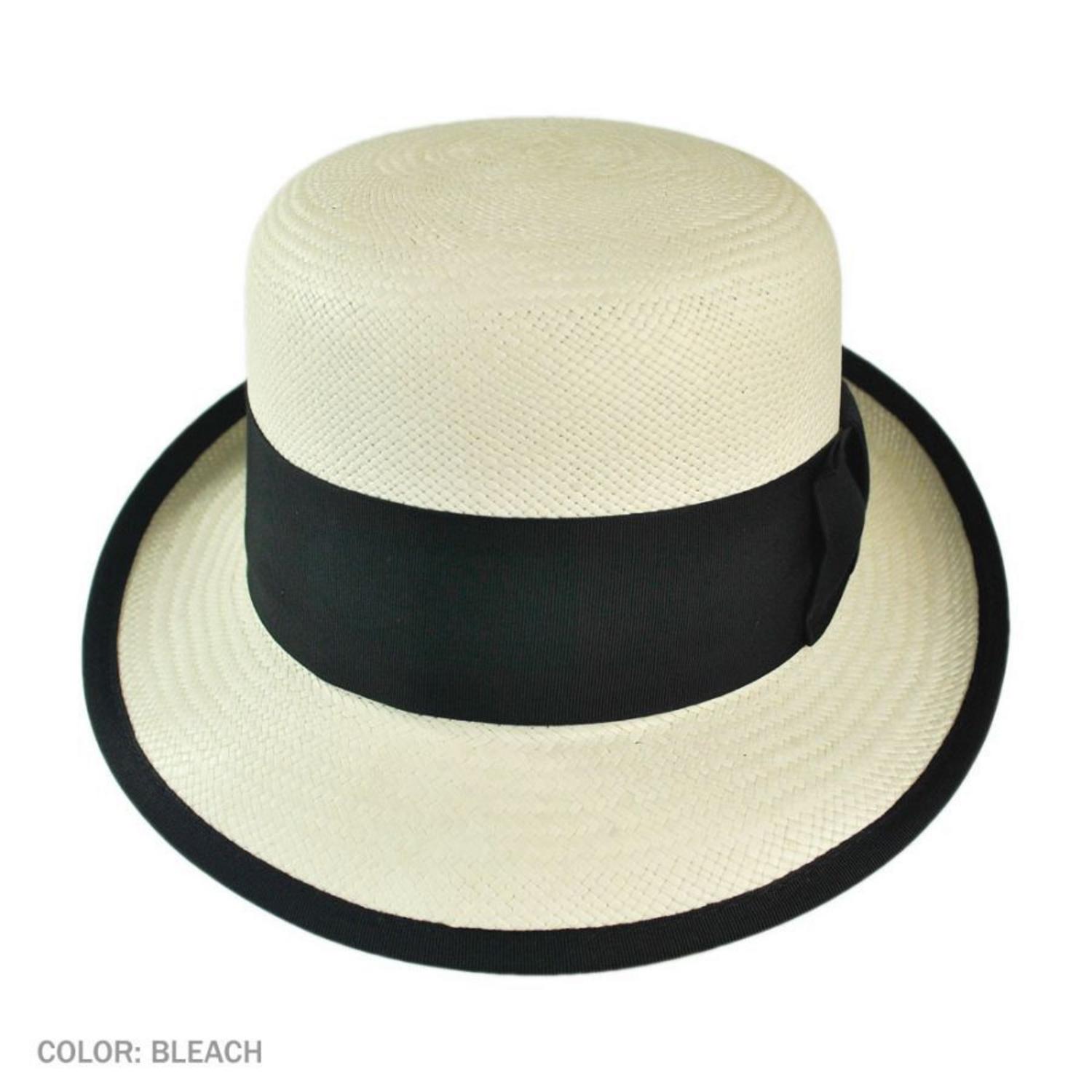 Bailey 1922 | Chaplin Panama Straw Bowler Hat | 127819 | front | MEDIA BLEACH