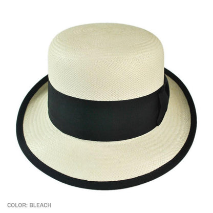 Bailey 1922 | Chaplin Panama Straw Bowler Hat | 127819 | front | MEDIA BLEACH
