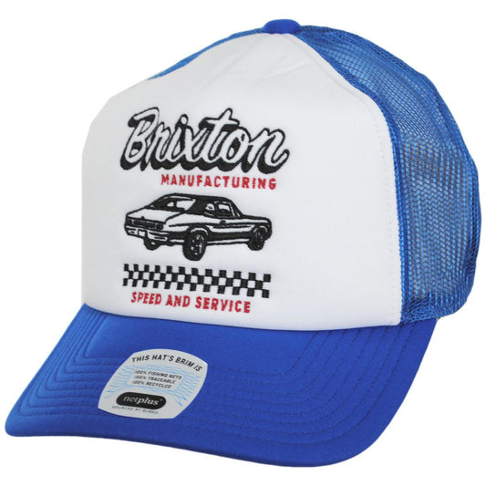 BRIXTON HATS | Speed & Service HP NetPlus Foam Mesh Snapback Trucker Baseball Cap | 201866 | lead | ELECTRIC BLUE