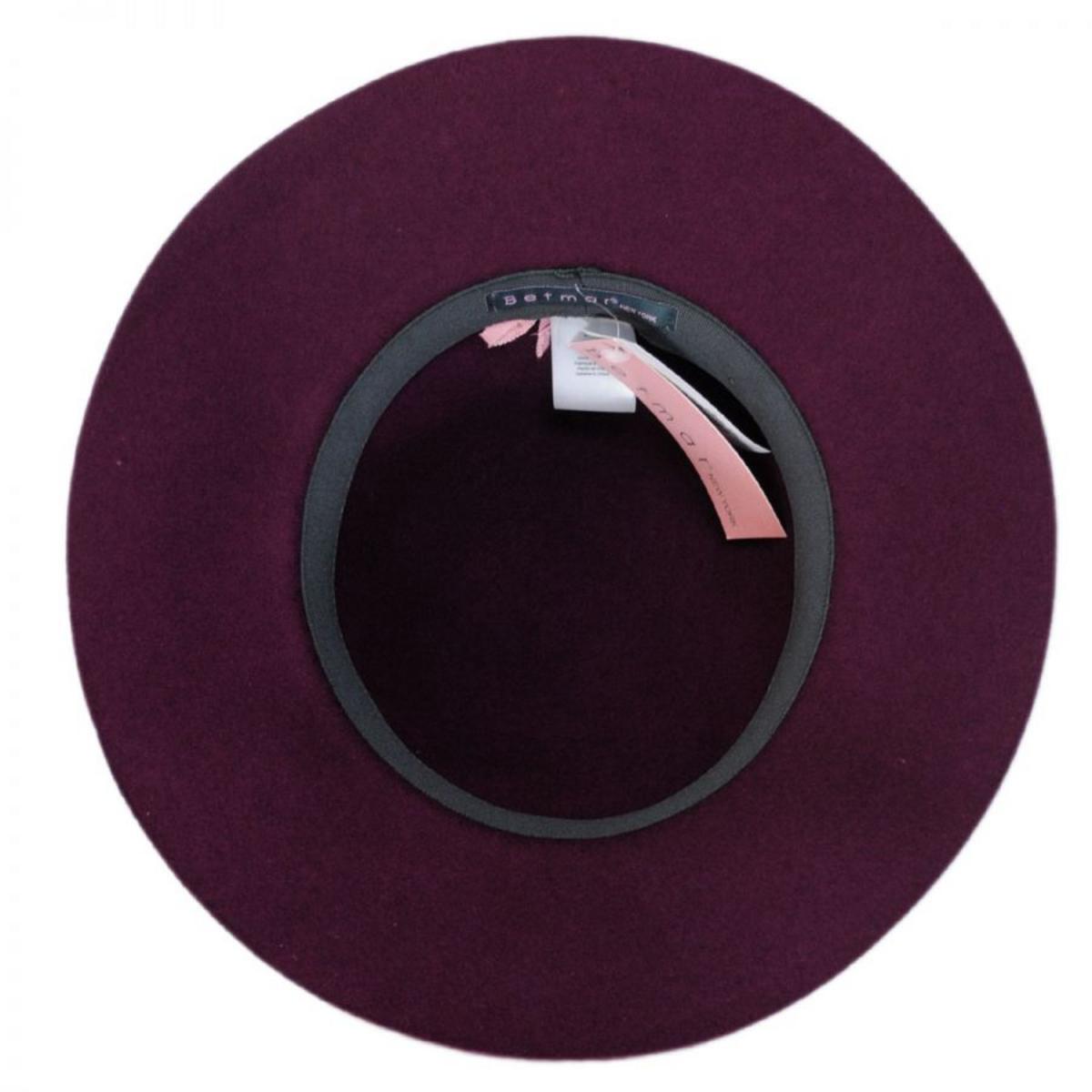 Betmar | Mullins Wool Felt Floppy Hat | 123123 | under | PLUM