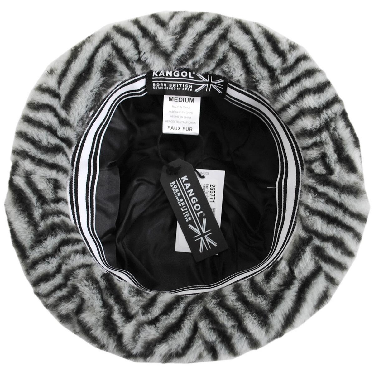 Kangol | Herringbone Faux Fur Casual Bucket Hat | 185768FW23 | under | GREY HERRINGBONE