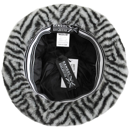 Kangol | Herringbone Faux Fur Casual Bucket Hat | 185768FW23 | under | GREY HERRINGBONE