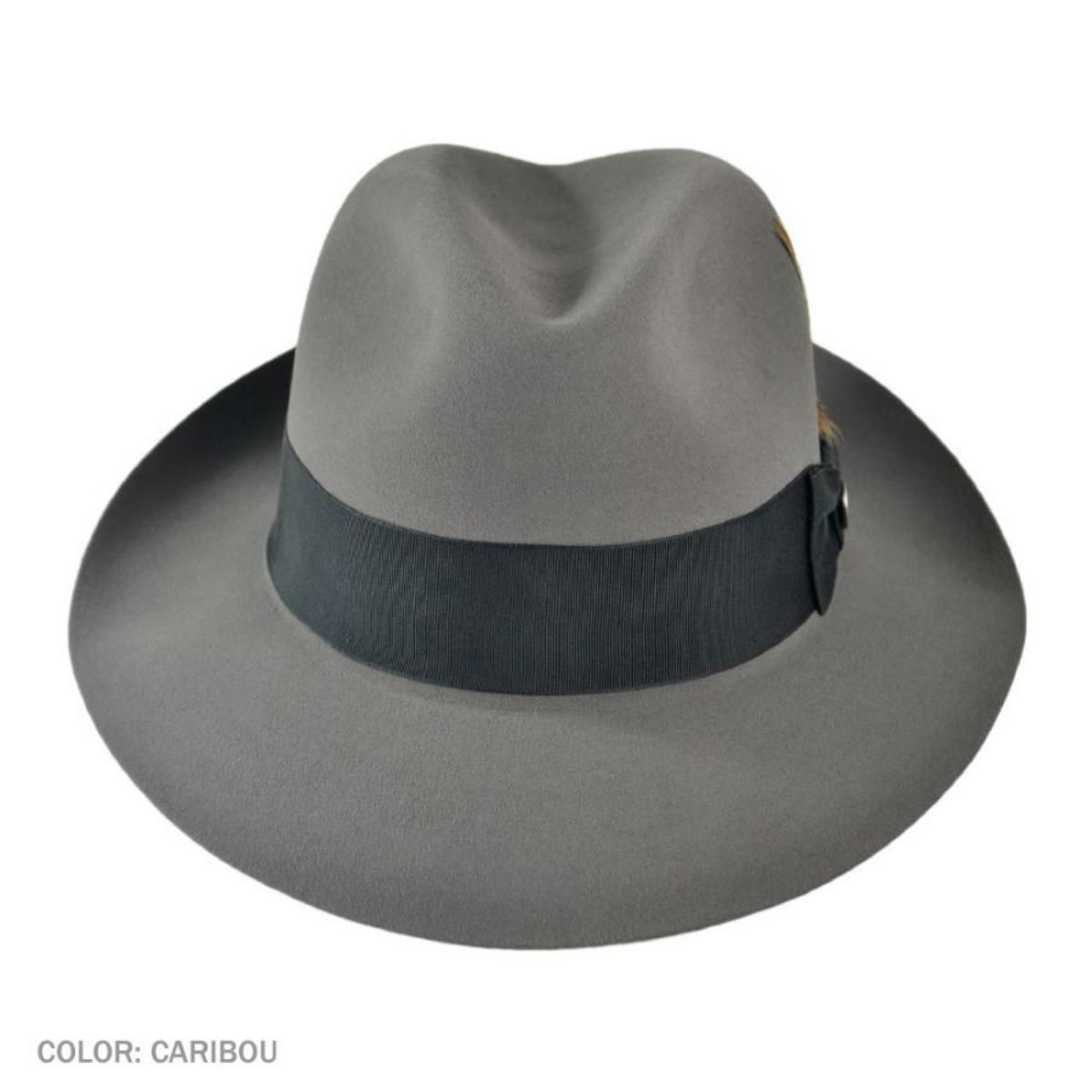Stetson | Pinnacle Beaver Fur Felt Fedora Hat | 130629 | under | CARIBOU