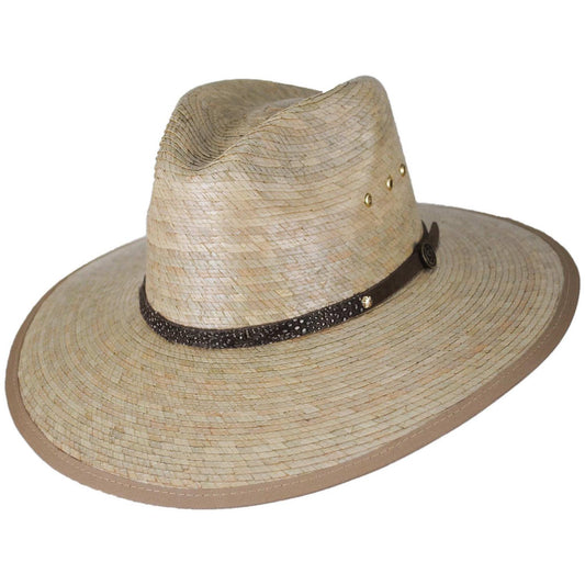 Stetson | Arrowrock Palm Straw Safari Fedora Hat | 126932 | lead | NATURAL