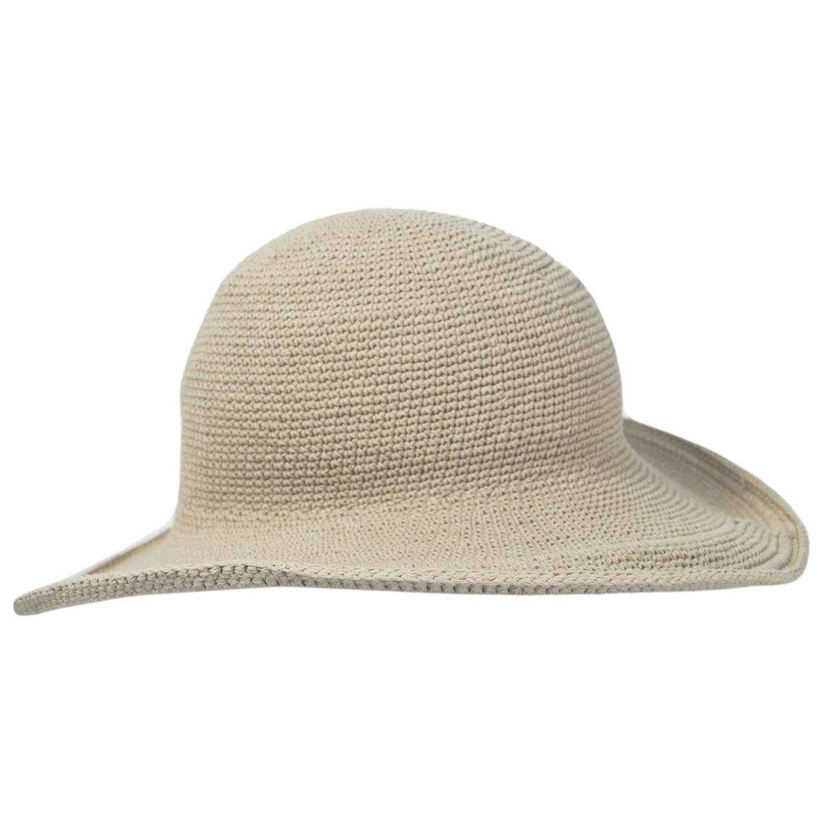 San Diego Hat Company | Bali Cotton Crochet Sun Hat  | 108934 | profile | TAN
