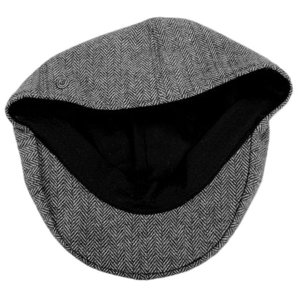 Jaxon Hats | Wholesale Herringbone Wool Blend Duckbill Ivy Cap B2B Pre-Pack | B2B167552 | under | GREY